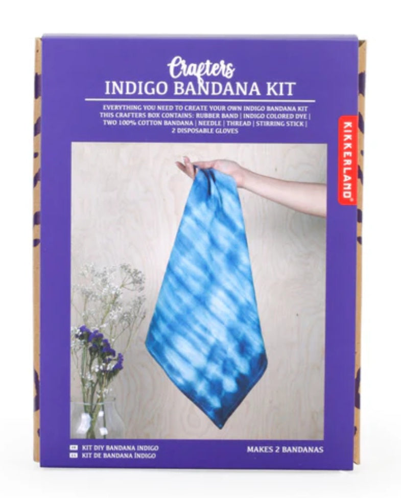 Kikkerland Crafters Indigo Bandana Kit