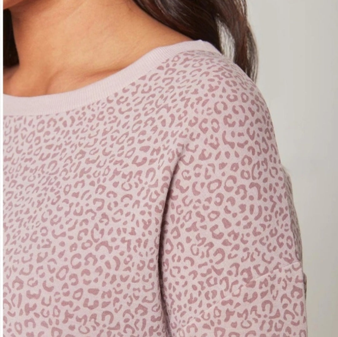 Mondetta Printed Active Sweatshirt 'Elderberry'